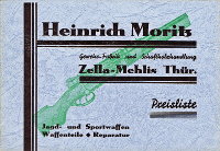 Preisliste Heinrich Moritz